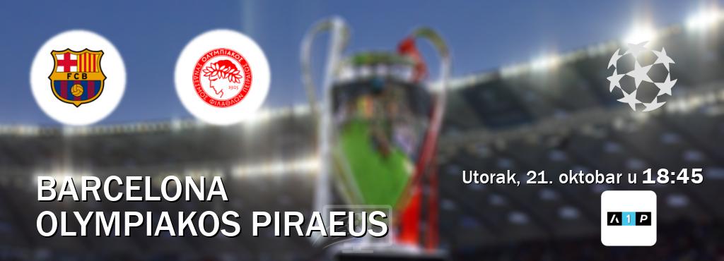 Izravni prijenos utakmice Barcelona i Olympiakos Piraeus pratite uživo na Arena Premium 1 (utorak, 21. oktobar u 18:45). Izravni prijenos utakmice Barcelona i Olympiakos Piraeus pratite uživo na Arena Premium 1 (utorak, 21. oktobar u 18:45).