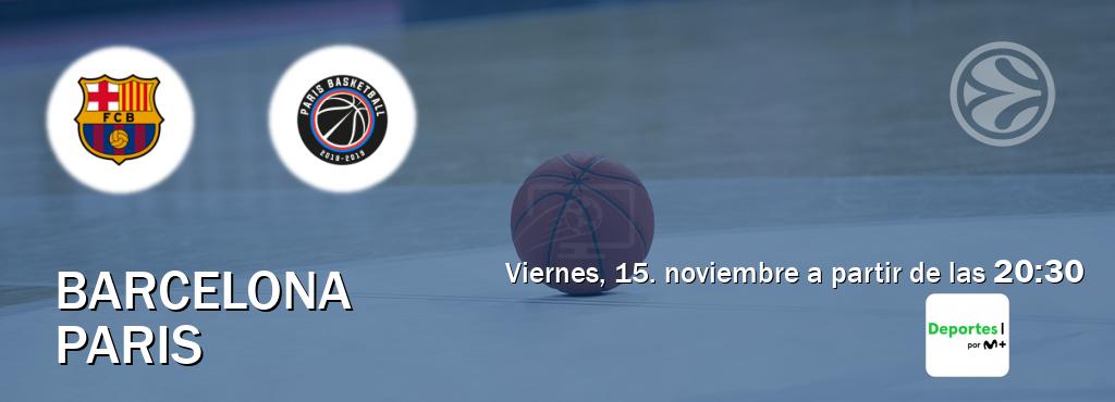 El partido entre Barcelona y Paris será retransmitido por Movistar Deportes (viernes, 15. noviembre a partir de las  20:30).