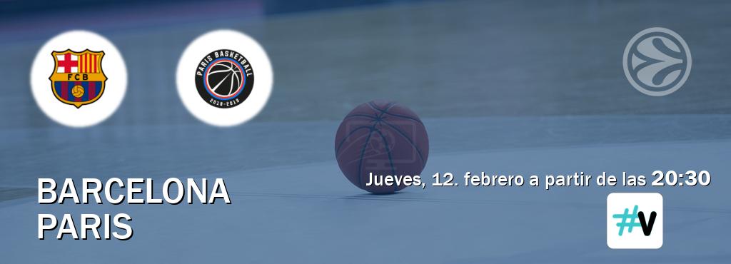 El partido entre Barcelona y Paris será retransmitido por M+ Vamos (jueves, 12. febrero a partir de las  20:30).