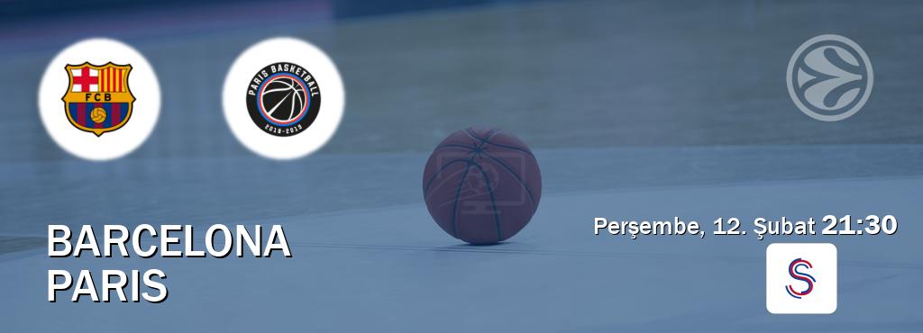 Karşılaşma Barcelona - Paris S Sport'den canlı yayınlanacak (Perşembe, 12. Şubat  21:30).