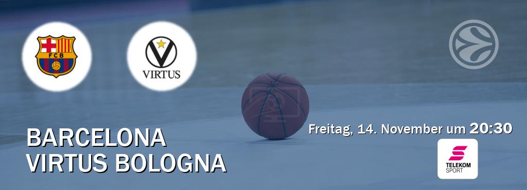Das Spiel zwischen Barcelona und Virtus Bologna wird am Freitag, 14. November um  20:30, live vom Magenta Sport übertragen.