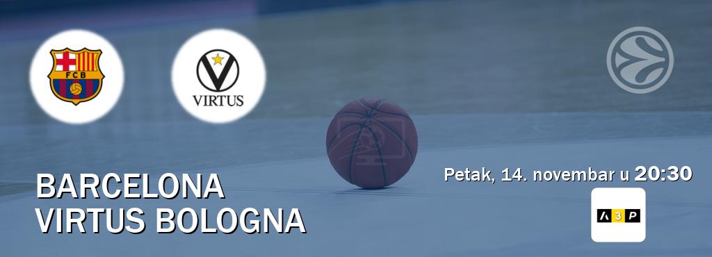Izravni prijenos utakmice Barcelona i Virtus Bologna pratite uživo na Arena Premium 3 (petak, 14. novembar u  20:30).