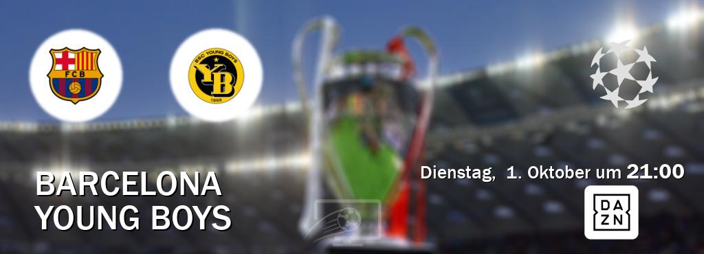 Das Spiel zwischen Barcelona und Young Boys wird am Dienstag,  1. Oktober um  21:00, live vom DAZN übertragen.