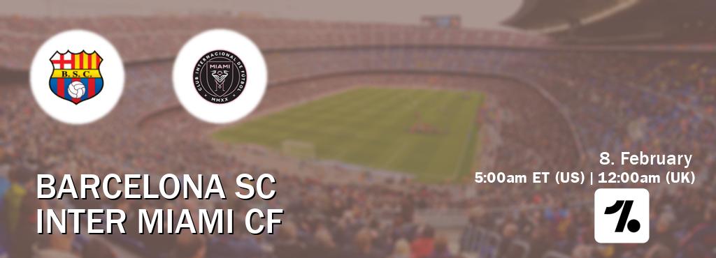 You can watch game live between Barcelona SC and Inter Miami CF on OneFootball.