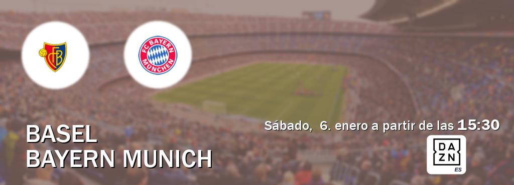 El partido entre Basel y Bayern Munich será retransmitido por DAZN España (sábado,  6. enero a partir de las  15:30).