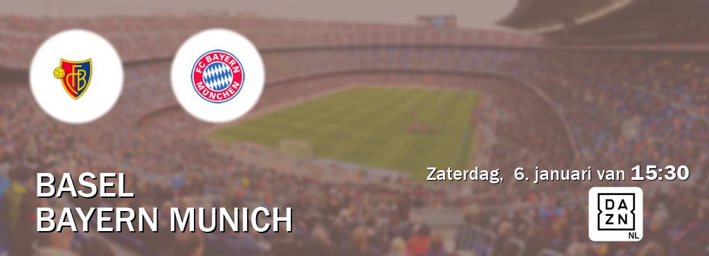 Wedstrijd tussen Basel en Bayern Munich live op tv bij DAZN (zaterdag,  6. januari van  15:30).