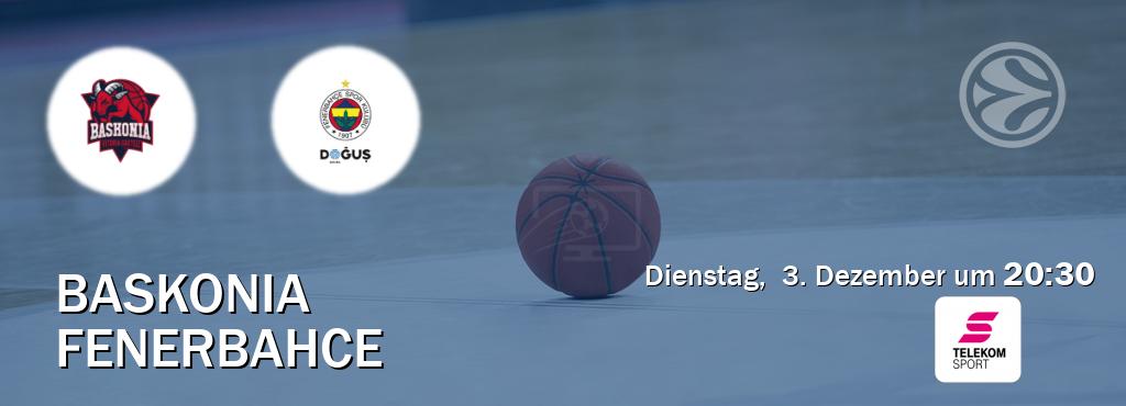 Das Spiel zwischen Baskonia und Fenerbahce wird am Dienstag,  3. Dezember um  20:30, live vom Magenta Sport übertragen.