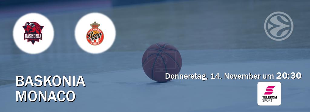 Das Spiel zwischen Baskonia und Monaco wird am Donnerstag, 14. November um  20:30, live vom Magenta Sport übertragen.