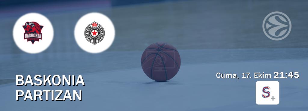 Karşılaşma Baskonia - Partizan S Sport +'den canlı yayınlanacak (Cuma, 17. Ekim 21:45). Karşılaşma Baskonia - Partizan S Sport +'den canlı yayınlanacak (Cuma, 17. Ekim 21:45).