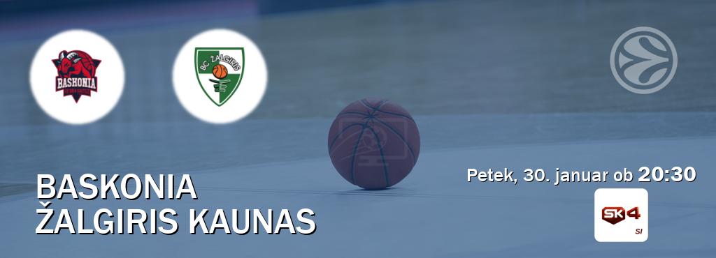 Dvoboj Baskonia in Žalgiris Kaunas s prenosom tekme v živo na Sportklub 4. Dvoboj Baskonia in Žalgiris Kaunas s prenosom tekme v živo na Sportklub 4.