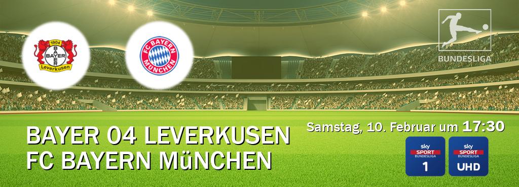 Das Spiel zwischen Bayer 04 Leverkusen und FC Bayern München wird am Samstag, 10. Februar um  17:30, live vom Sky Bundesliga 1 und Sky Bundesliga UHD übertragen.