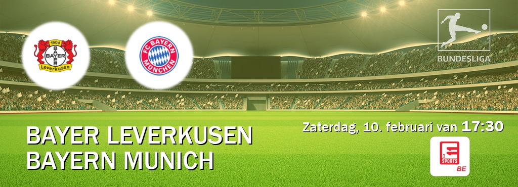 Wedstrijd tussen Bayer Leverkusen en Bayern Munich live op tv bij Eleven Sports 1 (zaterdag, 10. februari van  17:30).