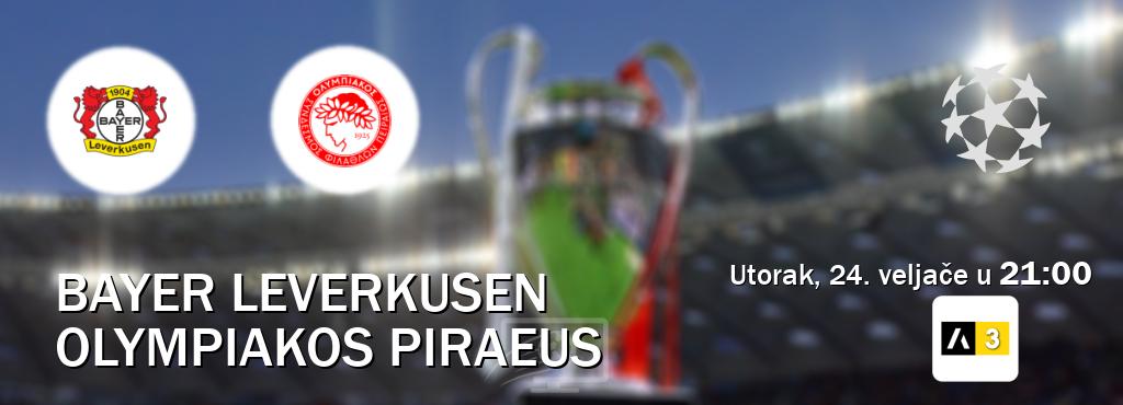 Izravni prijenos utakmice Bayer Leverkusen i Olympiakos Piraeus pratite uživo na Arena Sport 3 (utorak, 24. veljače u  21:00).