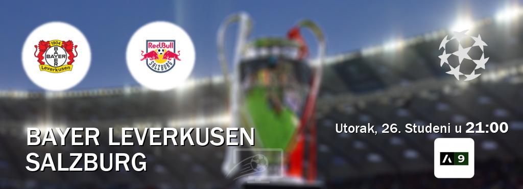 Izravni prijenos utakmice Bayer Leverkusen i Salzburg pratite uživo na Arena Sport 9 (Utorak, 26. Studeni u  21:00).