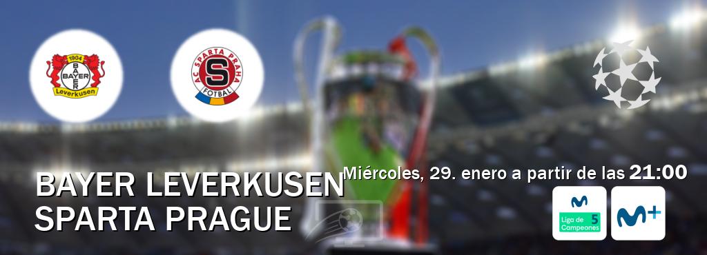 El partido entre Bayer Leverkusen y Sparta Prague será retransmitido por Movistar Liga de Campeones 5 y Movistar+ (miércoles, 29. enero a partir de las  21:00).