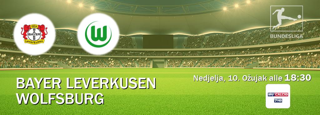 Il match Bayer Leverkusen - Wolfsburg sarà trasmesso in diretta TV su Sky Calcio 7 (ore 18:30)
