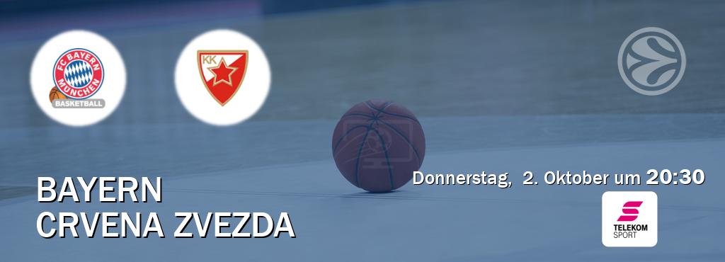 Das Spiel zwischen Bayern und Crvena zvezda wird am Donnerstag, 2. Oktober um 20:30, live vom Magenta Sport übertragen. Das Spiel zwischen Bayern und Crvena zvezda wird am Donnerstag, 2. Oktober um 20:30, live vom Magenta Sport übertragen.