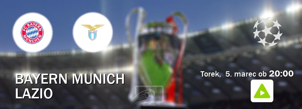 Prenos tekme med Bayern Munich in Lazio v živo na Kanal A (torek,  5. marec ob  20:00 uri).