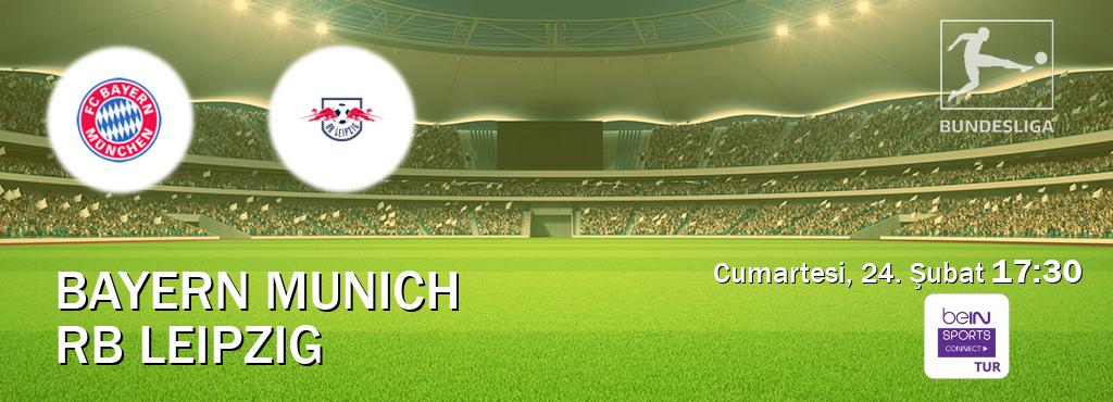 Karşılaşma Bayern Munich - RB Leipzig Bein Sports Connect'den canlı yayınlanacak (Cumartesi, 24. Şubat  17:30).