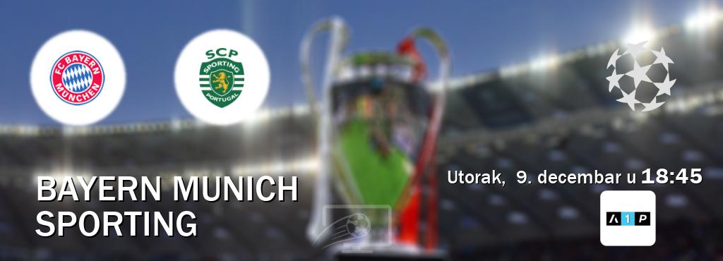 Izravni prijenos utakmice Bayern Munich i Sporting pratite uživo na Arena Premium 1 (utorak, 9. decembar u 18:45). Izravni prijenos utakmice Bayern Munich i Sporting pratite uživo na Arena Premium 1 (utorak, 9. decembar u 18:45).