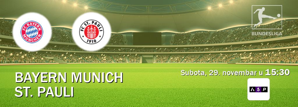 Izravni prijenos utakmice Bayern Munich i St. Pauli pratite uživo na Arena Premium 5 (subota, 29. novembar u  15:30).