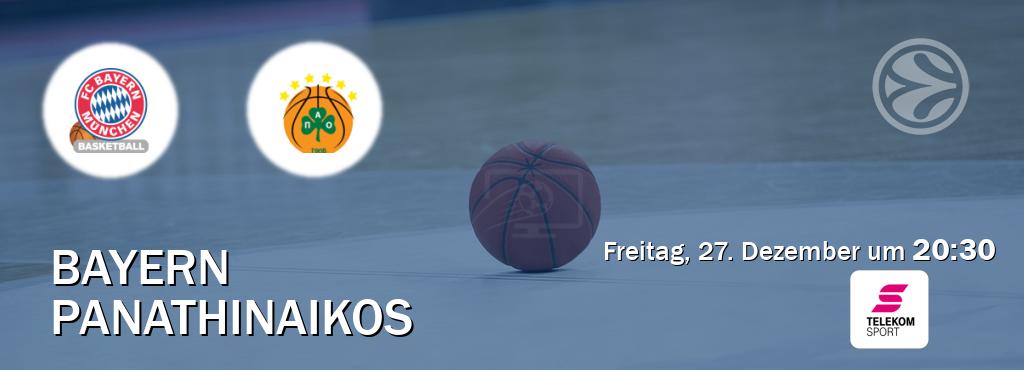 Das Spiel zwischen Bayern und Panathinaikos wird am Freitag, 27. Dezember um  20:30, live vom Magenta Sport übertragen.