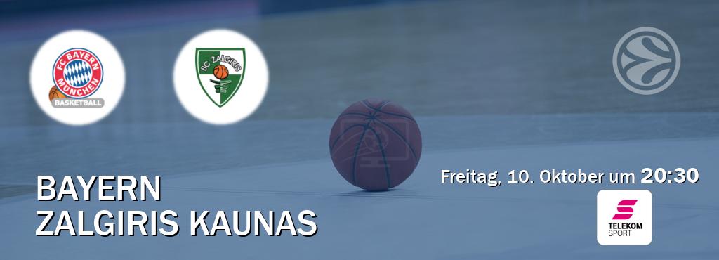 Das Spiel zwischen Bayern und Zalgiris Kaunas wird am Freitag, 10. Oktober um 20:30, live vom Magenta Sport übertragen. Das Spiel zwischen Bayern und Zalgiris Kaunas wird am Freitag, 10. Oktober um 20:30, live vom Magenta Sport übertragen.
