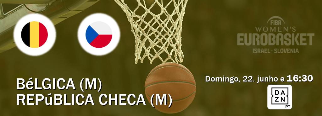 Jogo entre Bélgica (M) e República Checa (M) tem emissão DAZN (domingo, 22. junho e  16:30).