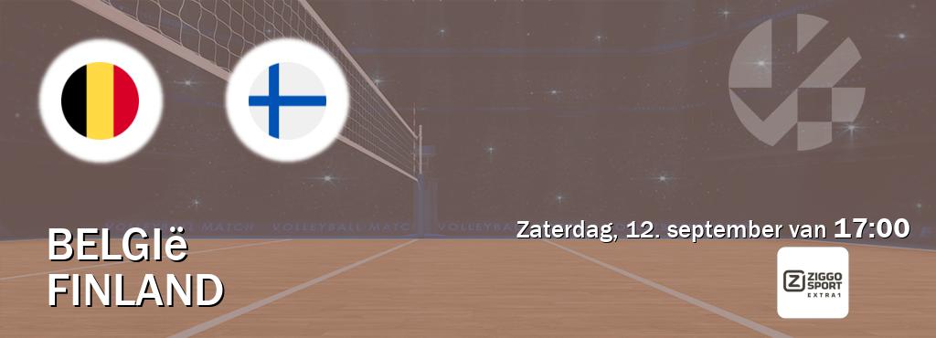 Wedstrijd tussen België en Finland live op tv bij Ziggo Sport 5 (zaterdag, 12. september van  17:00).