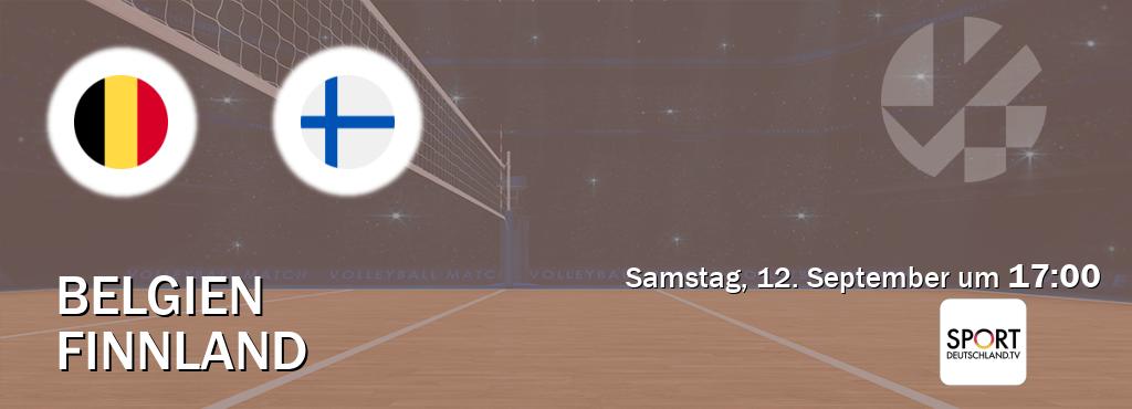 Das Spiel zwischen Belgien und Finnland wird am Samstag, 12. September um  17:00, live vom Sportdeutschland.TV übertragen.