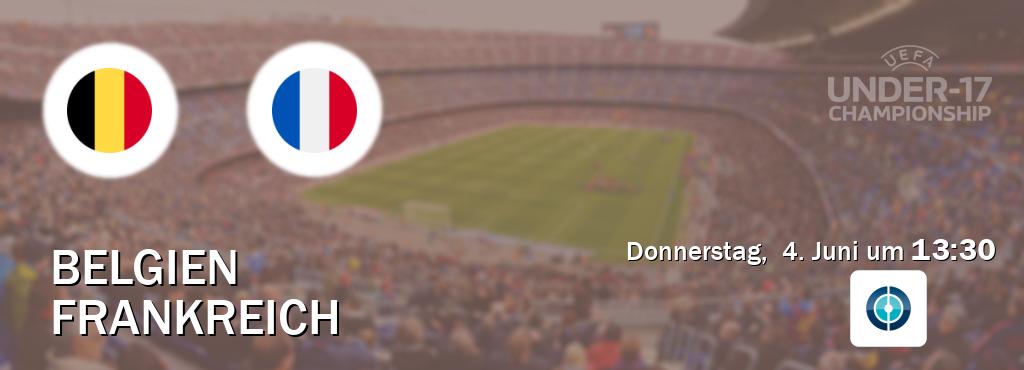 Das Spiel zwischen Belgien U17 und Frankreich U17 wird am Donnerstag,  4. Juni um  13:30, live vom Sportdigital FUSSBALL übertragen.