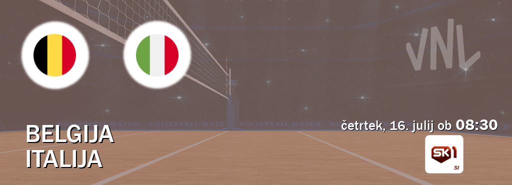 Prenos tekme med Belgija in Italija v živo na Sportklub 1 (četrtek, 16. julij ob  08:30 uri).