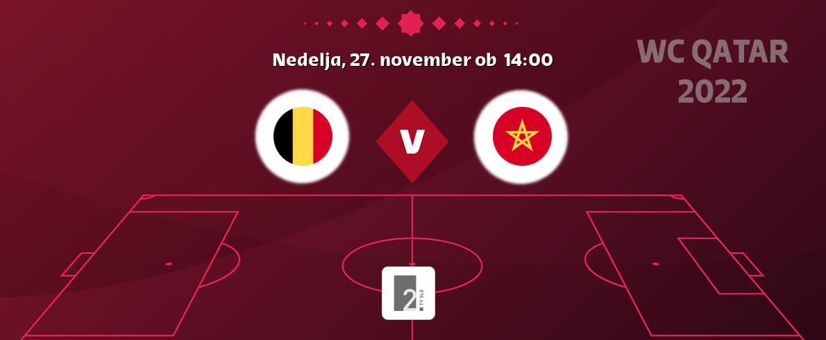 Dvoboj Belgija in Maroko s prenosom tekme v živo na TV Slo 2.