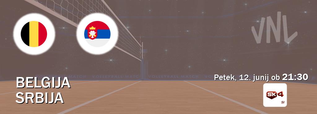Dvoboj Belgija in Srbija s prenosom tekme v živo na Sportklub 4.