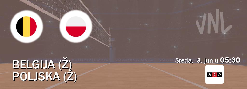 Izravni prijenos utakmice Belgija (Ž) i Poljska (Ž) pratite uživo na Arena Premium 2 (sreda,  3. jun u  05:30).