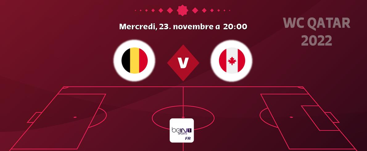Match entre Belgique et Canada en direct à la beIN Sports 1 (mercredi, 23. novembre a  20:00).
