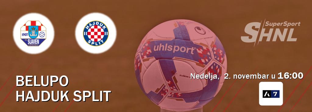 Izravni prijenos utakmice Belupo i Hajduk Split pratite uživo na Arena Sport 7 (nedelja,  2. novembar u  16:00).