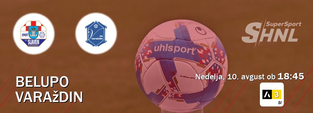 Dvoboj Belupo in Varaždin s prenosom tekme v živo na Arena Sport 3.