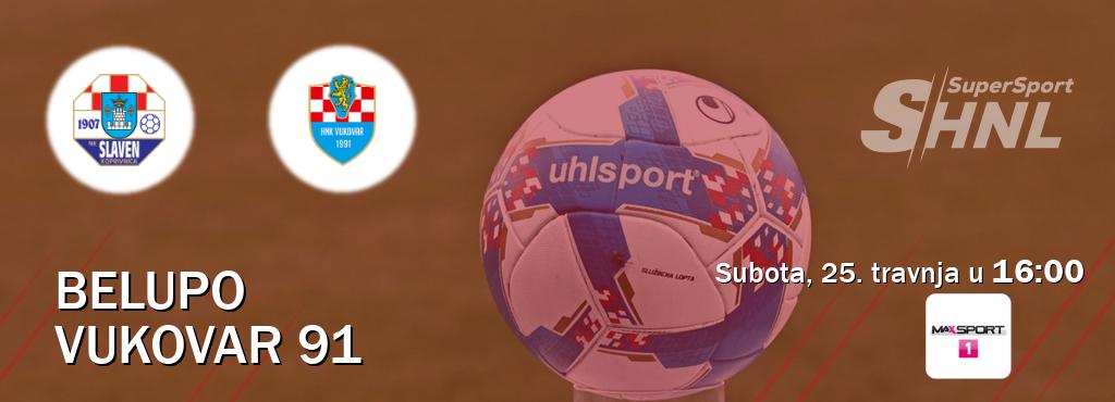 Izravni prijenos utakmice Belupo i Vukovar 91 pratite uživo na MAXSport1 (subota, 25. travnja u  16:00).