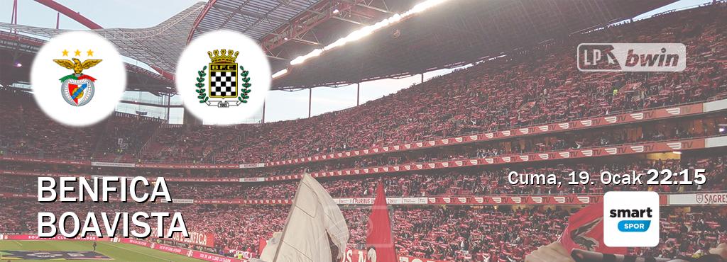 Karşılaşma Benfica - Boavista Smart Spor'den canlı yayınlanacak (Cuma, 19. Ocak  22:15).