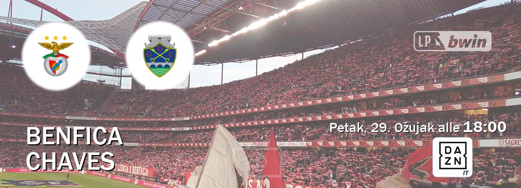 Il match Benfica - Chaves sarà trasmesso in diretta TV su DAZN Italia (ore 18:00)