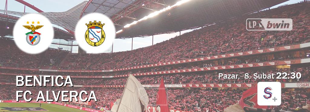 Karşılaşma Benfica - FC Alverca S Sport +'den canlı yayınlanacak (Pazar,  8. Şubat  22:30).