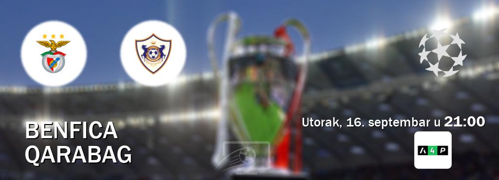 Izravni prijenos utakmice Benfica i Qarabag pratite uživo na Arena Premium 4 (utorak, 16. septembar u 21:00). Izravni prijenos utakmice Benfica i Qarabag pratite uživo na Arena Premium 4 (utorak, 16. septembar u 21:00).