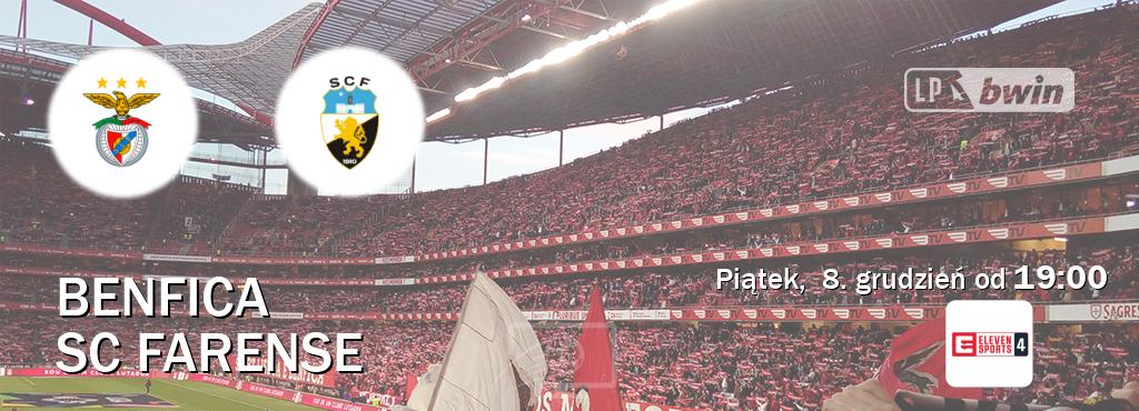 Gra między Benfica i SC Farense transmisja na żywo w Eleven Sports 4 (piątek,  8. grudzień od  19:00).