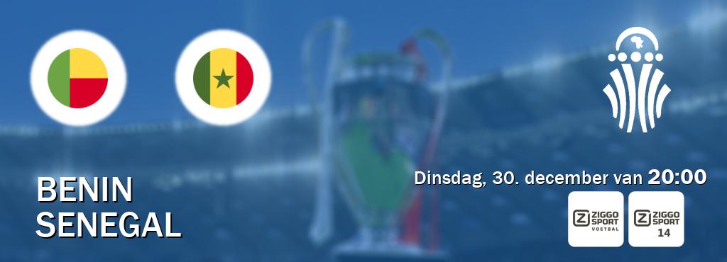 Wedstrijd tussen Benin en Senegal live op tv bij Ziggo Sport, Ziggo Sport 14 (dinsdag, 30. december van  20:00).
