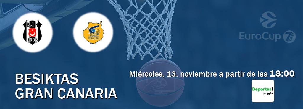 El partido entre Besiktas y Gran Canaria será retransmitido por Movistar Deportes (miércoles, 13. noviembre a partir de las  18:00).