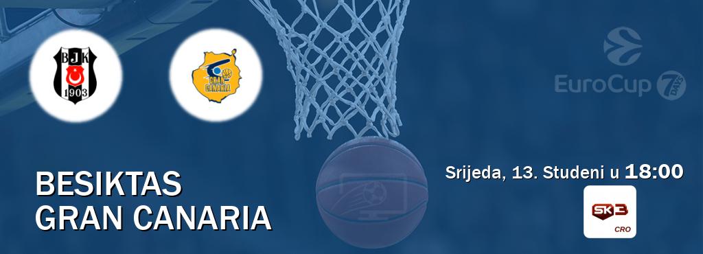 Izravni prijenos utakmice Besiktas i Gran Canaria pratite uživo na Sportklub 3 (Srijeda, 13. Studeni u  18:00).