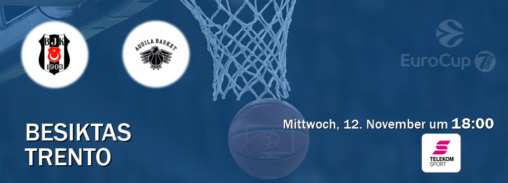 Das Spiel zwischen Besiktas und Trento wird am Mittwoch, 12. November um 18:00, live vom Magenta Sport übertragen. Das Spiel zwischen Besiktas und Trento wird am Mittwoch, 12. November um 18:00, live vom Magenta Sport übertragen.