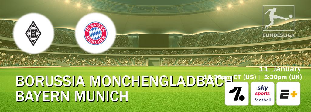 You can watch game live between Borussia Monchengladbach and Bayern Munich on OneFootball, Sky Sports Football(UK), ESPN+(US).