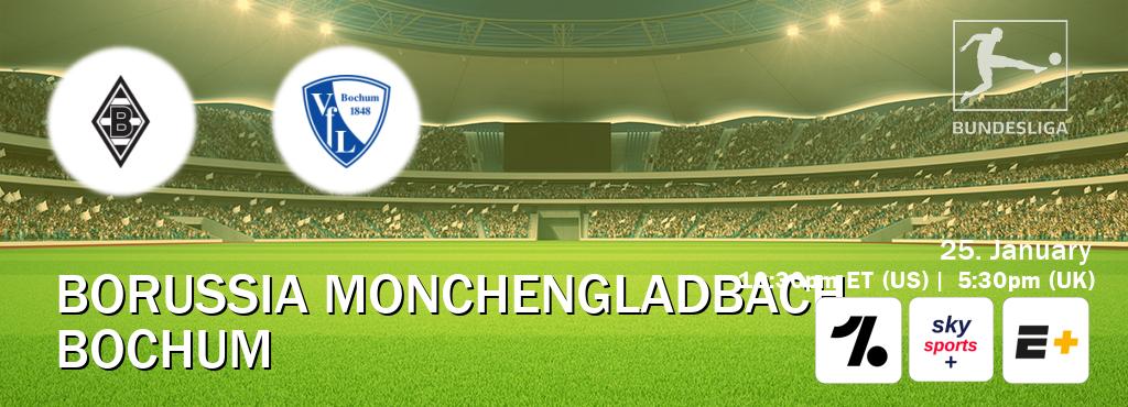 You can watch game live between Borussia Monchengladbach and Bochum on OneFootball, Sky Sports+(UK), ESPN+(US).